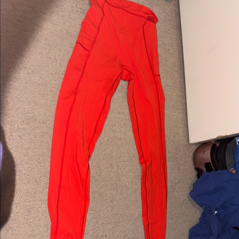 Bright Red/Orange Aerie Offline Leggings